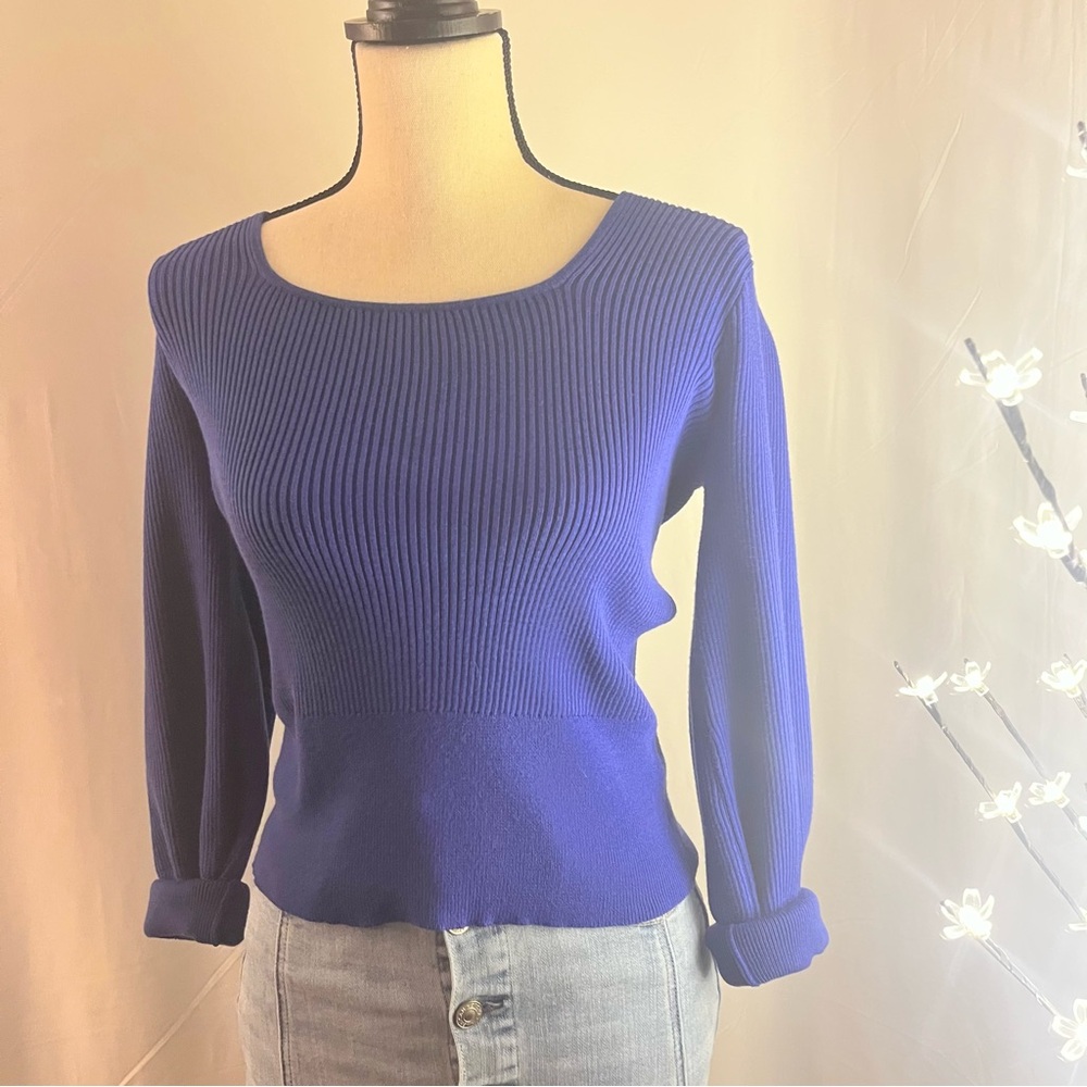 Philosophy Deep Blue Knit Top